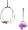 LIKEUDO Moderna estantería colgante para macetas para balcón y sala de estar. Estantería decorativa de madera para macetas colgantes con estilo