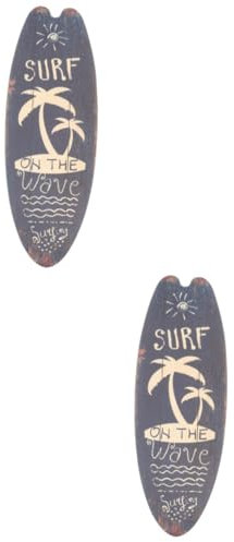 OUNONA 2 Stücke Holz Surfbrett Plaque Strand Dekoration Decor Festliche Kunst Für Home