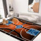 kksme Großer Teppich, 152 x 150 cm, für Schlafzimmer, Wohnzimmer, Kinderzimmer, Heimdekoration, Teppich, Matte, rutschfeste Basketballplatz, Basketball-Oberfläche