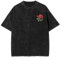 PADOLA Tee Shirt Femme Rose Imprimé T-Shirts à Manches Courtes été Coton T Shirt délavé Vintage Retro Tshirt Oversize Décontracté T-Shirt Grande Taille col Rond Basic Tee Shirt (0 Rose, XL)