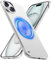 GRECAZO Magnetic Ultra Thin Frosted Designed for iPhone 15 Plus Frameless Case 6.7 inch Slim [Compatible with MagSafe] Minimalist Lightweight Matte Hard Cover Protective Borderless Case- Silvery