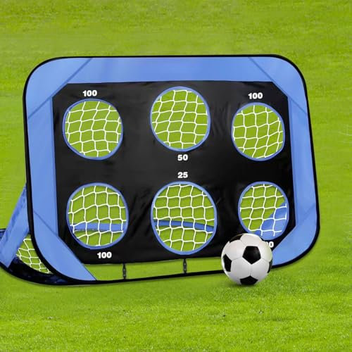 Fussballtore für Garten Kinder, Fußballtor Kinder 4 in 1 Fußballtor Trainer Fussballtore Pop Up Fußball Tor Tragbar Mini Fussballtor Fußballtraining für Jungen und Mädchen