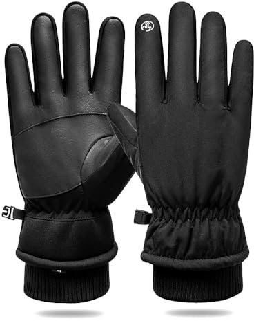Joa Gants d'hiver chauds - Imperméables - Écran tactile - Coupe-vent - Respirants - Gants de course pour homme et femme - Pour sports de plein air et camping