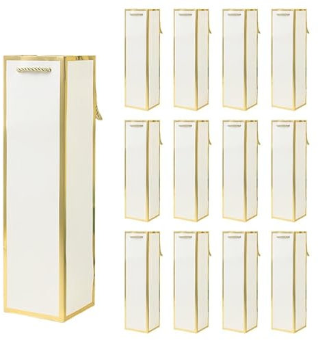 Geschenktaschen für Flaschen 12 Stück Flaschentüten Geschenktüten Wine Gift Bags für Jubiläum, Geburtstag und Festival Hochzeit Party
