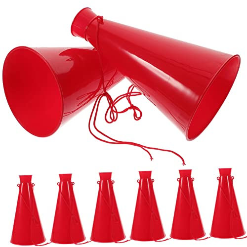 POPETPOP 10St Lautsprecher Lautsprecher Geräuschmacher Regisseure Megaphon Krachmacher-Streich Lärm musikinstrumente Musical Instruments Toy Hornspielzeug Megaphone für Partys Plastik rot