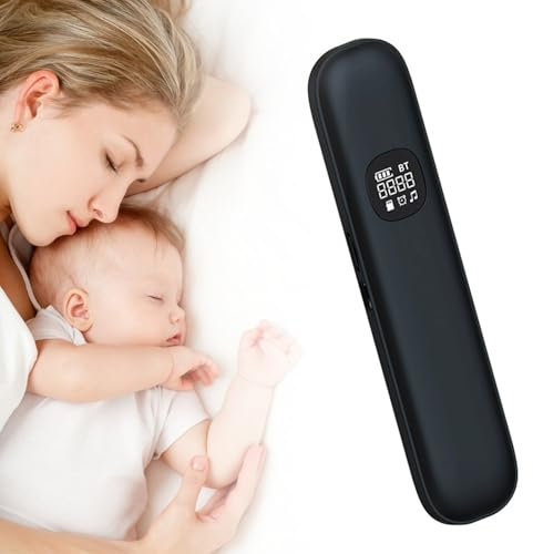WIOONI Enceinte d'oreiller Bluetooth pour Dormir avec Bruit Blanc intégré, Casque de Sommeil avec Basses Stéréo pour Le Sommeil, Les Voyages et la Méditation, Noire