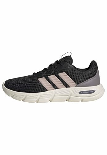adidas Damen Cloudfoam Flex Laces Shoes, core Black/Sandy pink met./Off White, 38 2/3 EU
