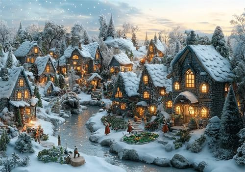 Winter Puzzle 300 Teile Erwachsene Klassische Puzzles Landschaft Jigsaw Anspruchsvoll Impossible Schwer Pädagogisches Spielzeug Kinder Holzpuzzlem Puzzlespiel Geeignet für alle Altersgruppen P-990