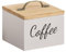 Pitycbo Boîte à dosettes de café avec couvercle, rangement pratique pour bar et cuisine, Blanc