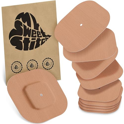MySweetStitch – 10–25× Cerotto Simplera quadrato, overpatch 70 mm, delicato sulla pelle, impermeabile e traspirante (Beige, 10)
