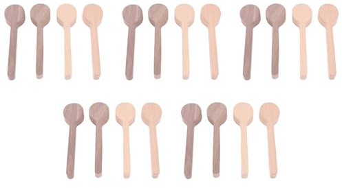ClAZTyict Wood Carving Spoon Blank Beech and Walnut Wood Unfinished Wooden Craft Whittling Kit for Whittler (20Pcs)