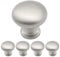 Probrico 5 Pieces Solid Cabinet Door Knob Dresser Handle Mushroom Kitchen Cupboard Pull Diameter 30mm Brushed Nickel