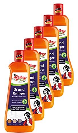 Poliboy - Grundreiniger für wasserfeste Böden - Ideal als Vorbehandlung für Renovierer - Bodenreinigung - 5er Pack - 5x500ml (2,5 Liter) - Made in Germany