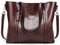 DEERWORD Damen Schultertasche Taschen Frauen Elegant Tasche Italien Vintage PU-Leder 5399 1-teilig set Kaffee