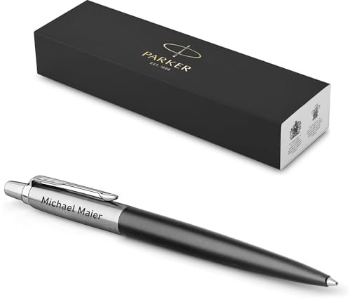 Parker- Exklusiver Kugelschreiber Modell JOTTER CORE inkl. Gravur Lasergravur graviert neu CT 1953184 (Bond Street Black)