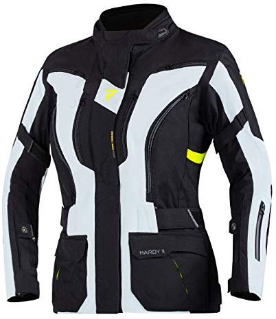 REBELHORN Hardy II Lady Motorradjacke Damen 3 Schichten Wasserdichte atmungsaktive Membran CE-Level 2 Ellbogen- und Schulterschutz Rebel Clima System Reflektierende Elemente