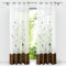 HongYa 1 Stück Voile Gardine Schal mit Ösen Transparenter Vorhang Bestickter Ösenschal H/B 245/140 cm Braun