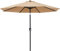 ABCCANOPY Sonnenschirm 270 cm, Strandschirm, Beidseitig um 30° knickbar, UPF 50+, Wasser- und Winddicht, Stabil, für Terrasse, Balkon, Markt... Khaki