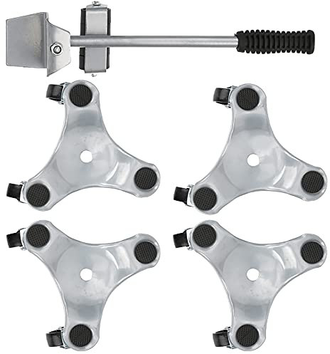 Möbelschieber Möbeltransportset Silver Lifter Moving Plate für schwere Gegenstände mit 400 kg beweglichen Werkzeugen Einstellbare Brechstange Heavy Furniture Lifter Move Transport Set