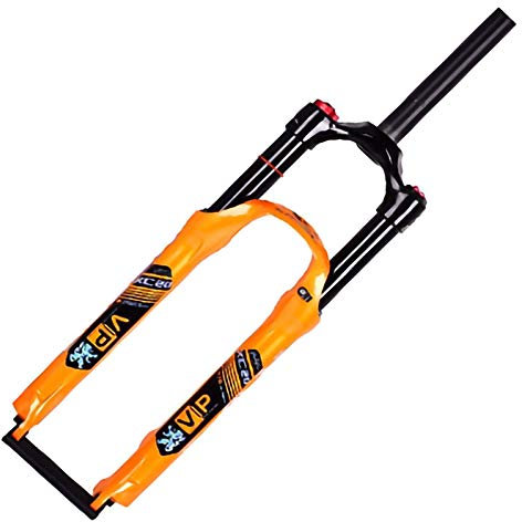 STRTG Forcella Ammortizzata per Mountain Bike Lega di Magnesio 26/27,5/29 Pollici Disco/V-Brake Escursione 100Mm Forcella Ammortizzatore A Pressione d'Aria C,26 inch