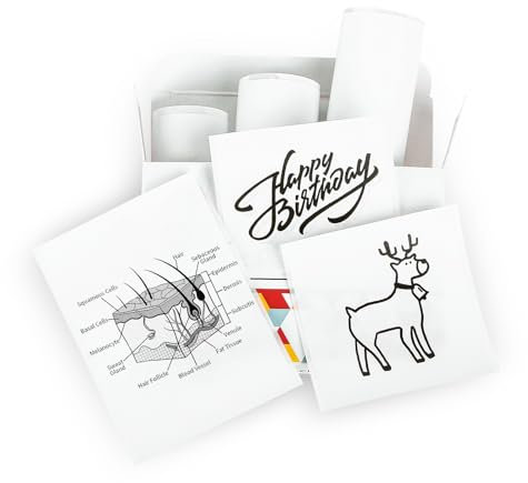 Memoking T02/M02L/M02X Weißes Selbstklebendes Thermopapier - 2 Jahre Klebrig 50mm x 3,5m Aufkleberpapier für Journal, Fotos, texte, Studiennotizen, Tagebücher und mehr, Öl-und Wasserfest, 3 Rollen