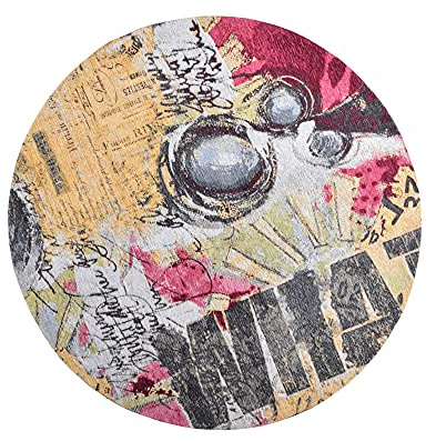 Gino Falcone | Cosima Teppich mit rund Muster | 70% Polyester 30% Baumwolle | maschinell gewebt | Farbe: Bunt | 100 cm