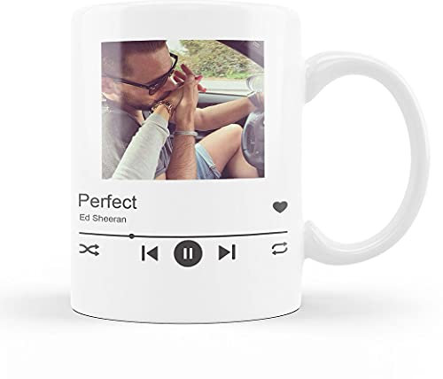 tazza Musica Mug personalizzata con foto canzone preferita colazione Idea Regalo amore anniversario amicizia personaggi tv