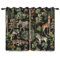 YONGFOTO 117x138cm Tierwelt Verdunkelungsvorhänge Dschungel Wildlife World Elefant Giraffe Wild Safari Grüner Wald für Wohnzimmer Schlafzimmer Fenstervorhänge, 2 Paneele mit Öse