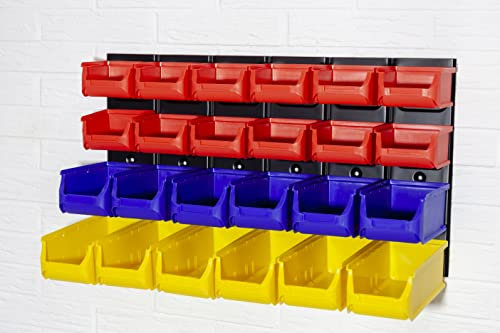 Kleinteilemagazin 25tlg Stapelboxen 44tlg Stapelboxen Wandregal Schüttregal Lochwand Werkzeugregal (25tlg Stapelboxen)
