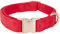 YUDOTE Ultraweiches Hundehalsband natürliche Baumwolle Cord für Groß Hunde mit empfindlicher Haut,Rot
