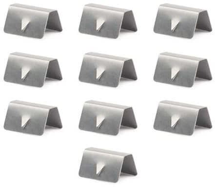 Naapesi Windabweiser Clips, 10 Stück Edelstahl Windabweiser Befestigungsclips, Auto Wind Regen Abweiser Kanal Befestigung Halteklammern, Auto Zubehör