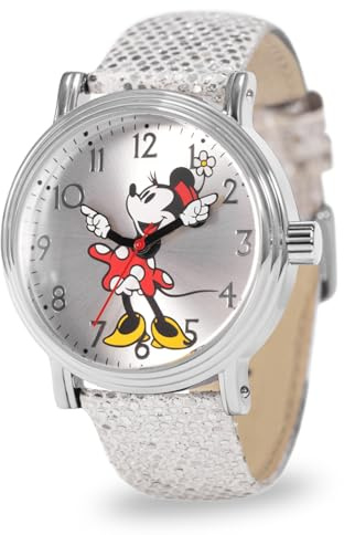 Disney Damen Analog Japanisches Quarzwerk Uhr mit Pailletten Armband WDS001227