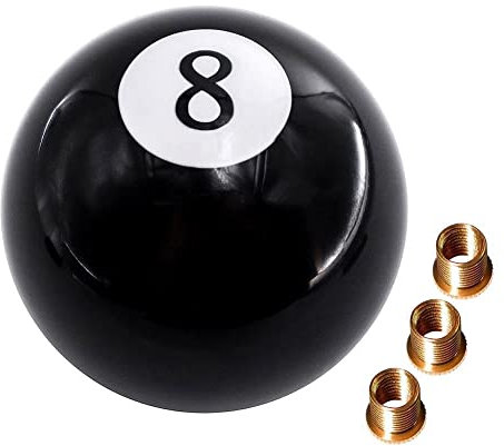 Auto Schaltknauf Schwarz 8 Billardkugel Schaltknäufe Rundkugelschaltknauf Universal 8 Ball schaltknauf Manuelle Schaltknauf Hebelgriff Shifter Schalthebel Gear Shift Knob für manuellen Autos