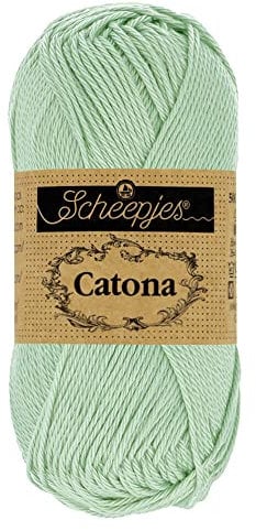 Scheepjes - Scheepjes Catona 402 Silver Green Yarn - 10x50g