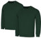 Fleece Sweatshirt Unisex Sweater Jumper Full Sleeve Kids Boys Girls Children Top Crew Neck Outdoor Activewear (UK, Age, 9 Years, 10 Years, Regular, Green)
