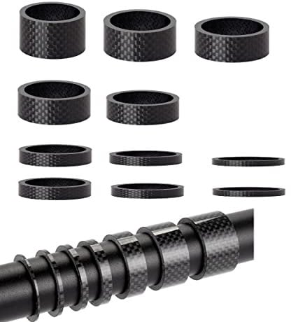 HOUSON 11 Pcs Bike Headset Spacer, Fahrrad Ahead Vorbau Spacer Lenkervorbau Distanzscheiben für Fahrradgabel Fahrradlenker MTB Rennrad