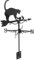 ABOOFAN Wetterfahne Katze Windwetterfahne Wetterfahne Auf Dem Bauernhof Antike Wetterfahnen Wetterfahne Aus Eisen Bauernhaus-wetterfahne Katzenwetter Dekorationen Rostfreier Stahl Metall