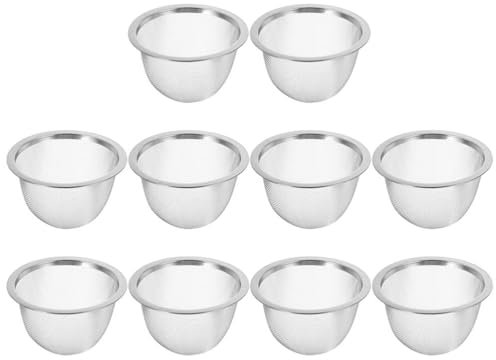 PRETYZOOM Teapot Tea Infuser 10PCS 3 Inch Stainless Steel PCS Tea Filter Seasoning Strainer Loose Leaf Tea Colanders Mesh Steeper for Insert on Teapots Mugs Cups