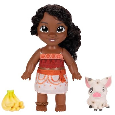 Vaiana 2 Disney - Coffret Figurines Petite sœur Simea et Le Cochon Pua - 27 Cm - Accessoires Inclus - Figurines Articulées - Ensemble Jouets - Aventures Polynsésiennes - Cadeau Enfants dès 3 Ans