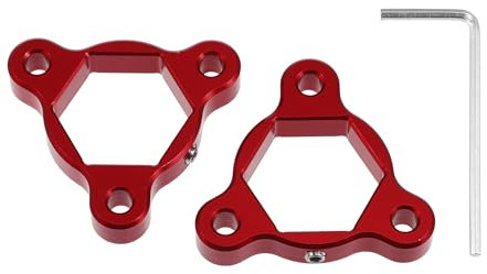 Motoforti 22mm Réglage de Précharge de Fourche CNC en Alliage d'Aluminium Rouge pour la Plupart des Motocyclettes - Lot de 2