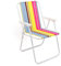 THE SECRET HOME - Silla de Playa Plegable - Silla en Metal y Poliéster - Asiento Ideal para Playa, Jardín, Terraza (Modelo 1 - Amarillo/Rojo/Azul)
