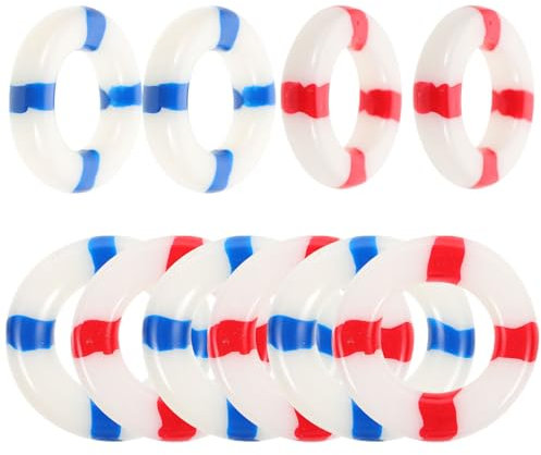 Ciieeo 10 Stück Mini-Rettungsring Miniatur-Ring Spielzeug Dekorationen Landschafts-Schwimmring Mini-Schwimmring Für Tischdekoration Landschaftsboje Nautisches