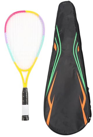 Racchetta da Squash per Bambini da 23 Pollici, Corda Trasparente, Leggera e Durevole, Superficie Extra Larga della Racchetta per Sessioni di Gioco Confortevoli