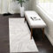 payé Teppich Läufer - 80x300cm Creme-Grau Bodenbelag Hochtief Struktur Flachflor - Florales Muster Boho Design Wohnteppich