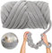 Ryvera Dicke Wolle Garn, Dicke Wolle zum Häkeln, Chunky Yarn Schlauchgarn Häkelwolle, 500g Sperrige Armstricken Dicke Wolle, Wolle zum Handstricken für DIY Basteln, Anfänger, Decken, Kissen, Rucksack