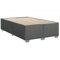 vidaXL Bettgestell, Bett mit Bettfüße Lattenrost, Polsterbett für Schlafzimmer, Doppelbett Bettrahmen, Modern, Dunkelgrau 120x200cm Stoff