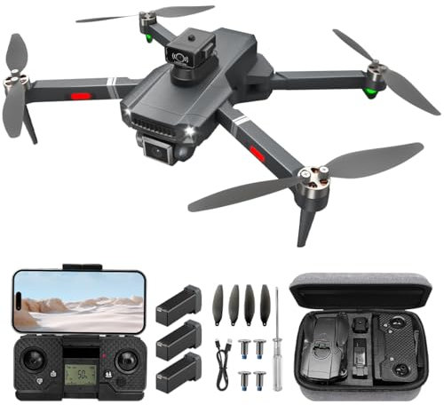 HYTOBP S179 Drone with Camera 1080P Professional for Adults Beginners, Drone RC Quadcopter with Brushless Motor, 5G WiFi Transmission, Optical Flow, Follow Me, 3 Batteries