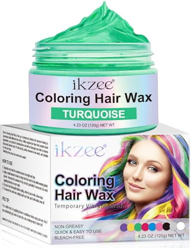 Temporäre Haarfarbe, 120g Auswaschbar Haarfarbe Hair Wax Color Haartone für Männer Frauen, Haarfärbemittel Wachs für DIY, Party, Cosplay, Halloween (Verde, 120g)