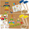 alles-meine.de GmbH Hammerspiel - 470 Teile bunter Mix/für Kinder - Klopfspiel Nagelspiel - Hämmerchenspiel - Holz bunt Nagel Hammer - Hämmerchen mit Korkplatte & Vorlagen - ..