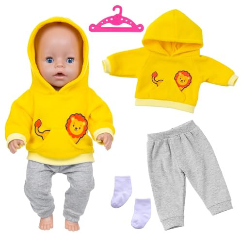 Baby Doll Clothes for 14-18 Inch (35-45 cm) Dolls - Sweet Dress With Hat, Fashion Outfits and Accessories (Doll Not Included)